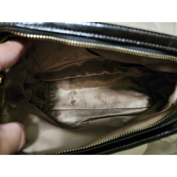 Coach Madison Hobo Style Hand Shoulder Bag #F0973-14305, Tan Sateen w Brown Trim - Picture 6 of 16